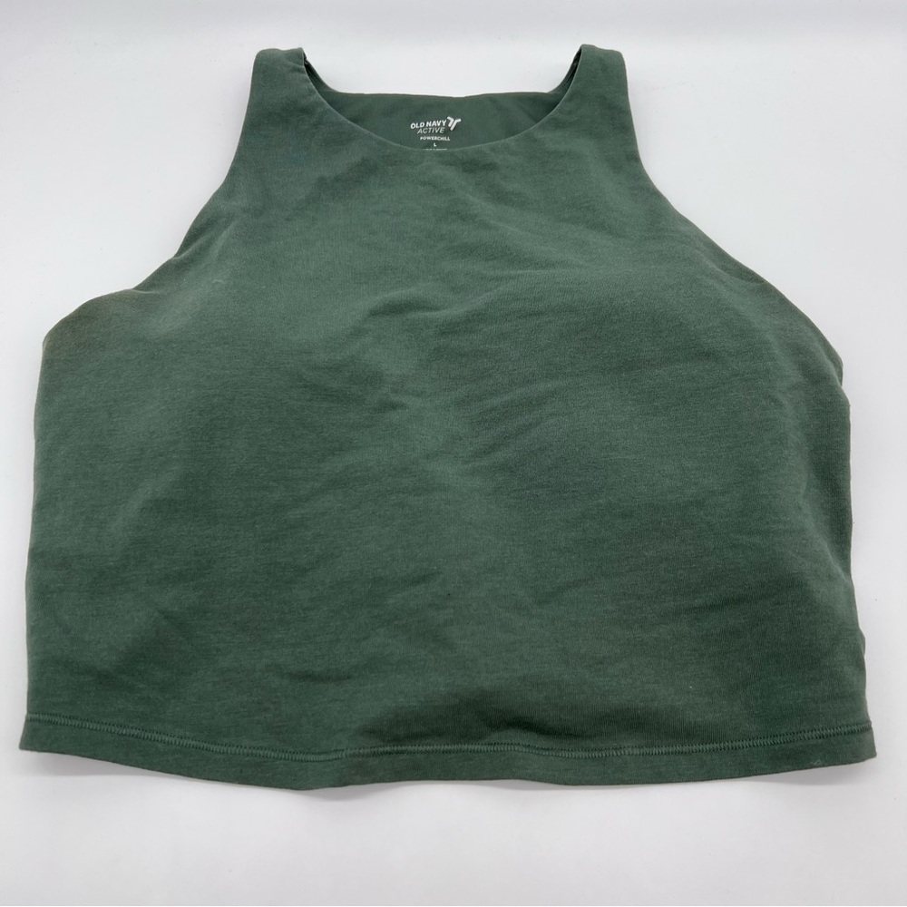 Old Navy Active Women's Green Tank Top w/Built-In Bra-Size L